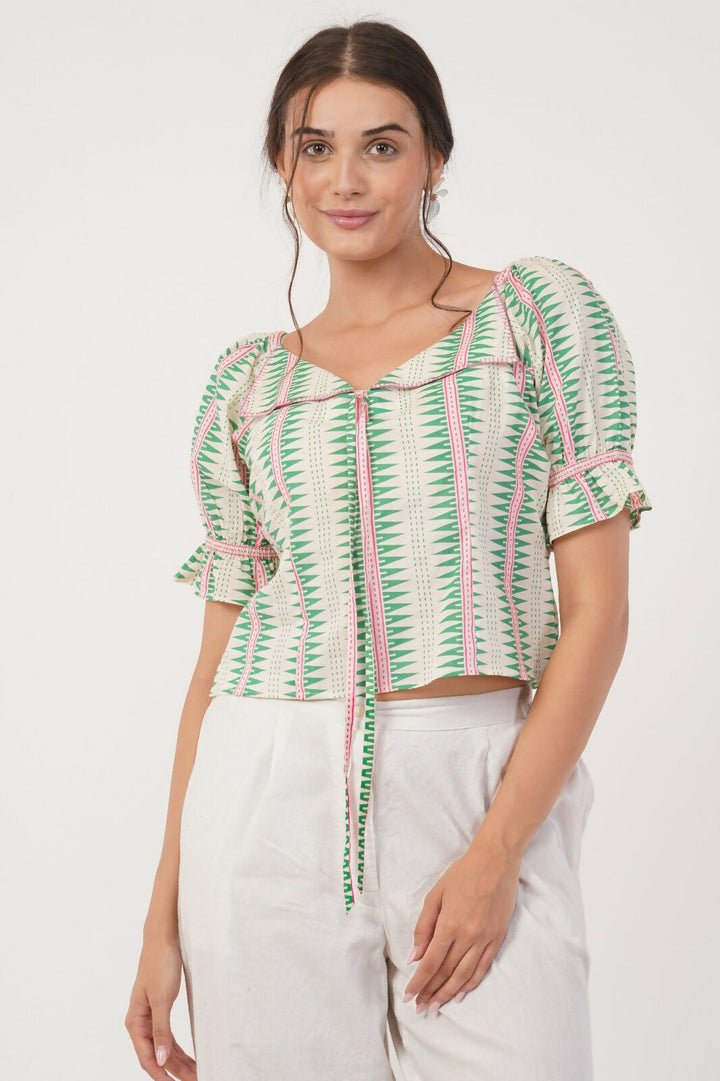 Luminous Edge Cotton Top