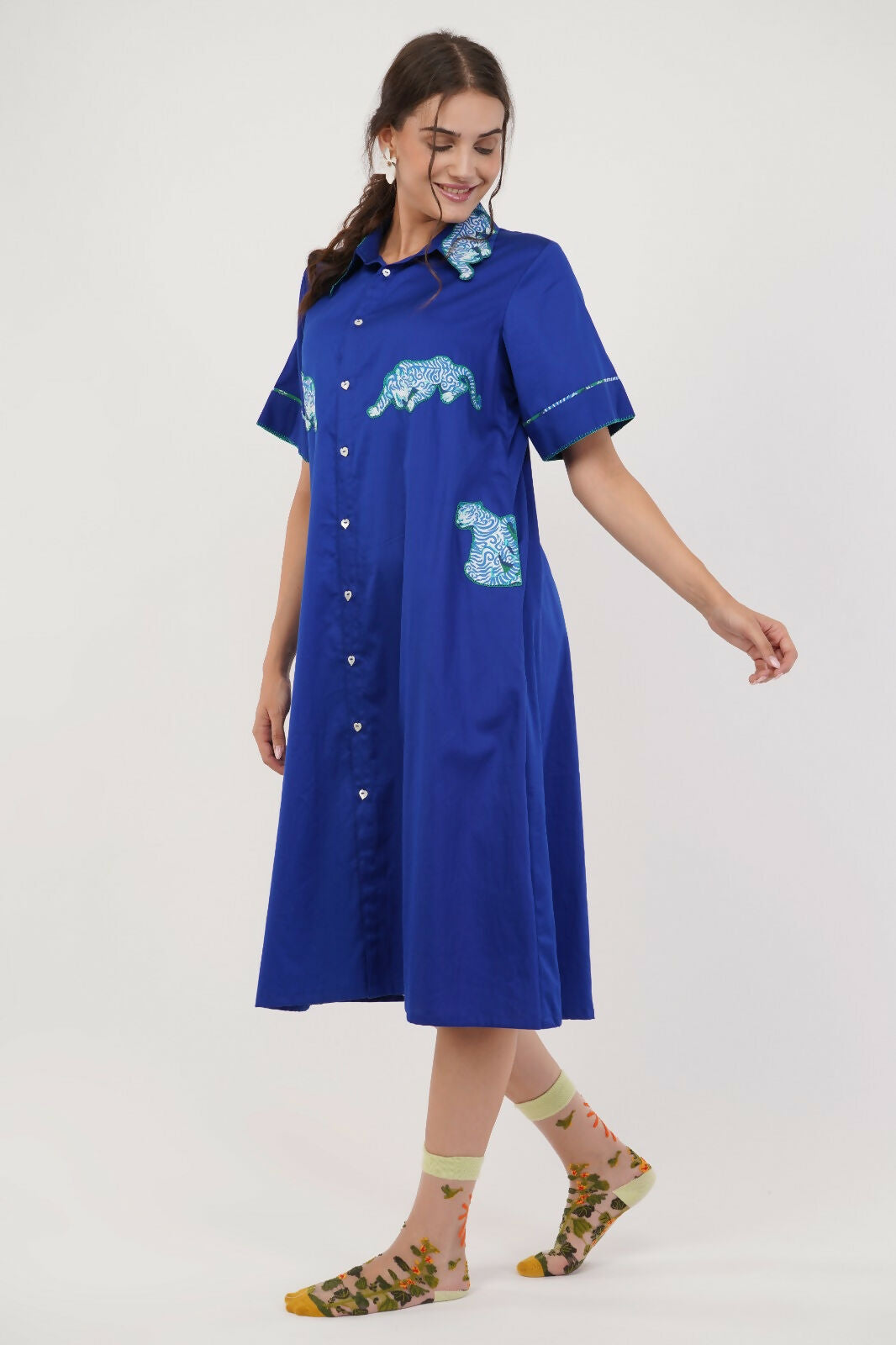 Blue Rawrr Shirt Dress