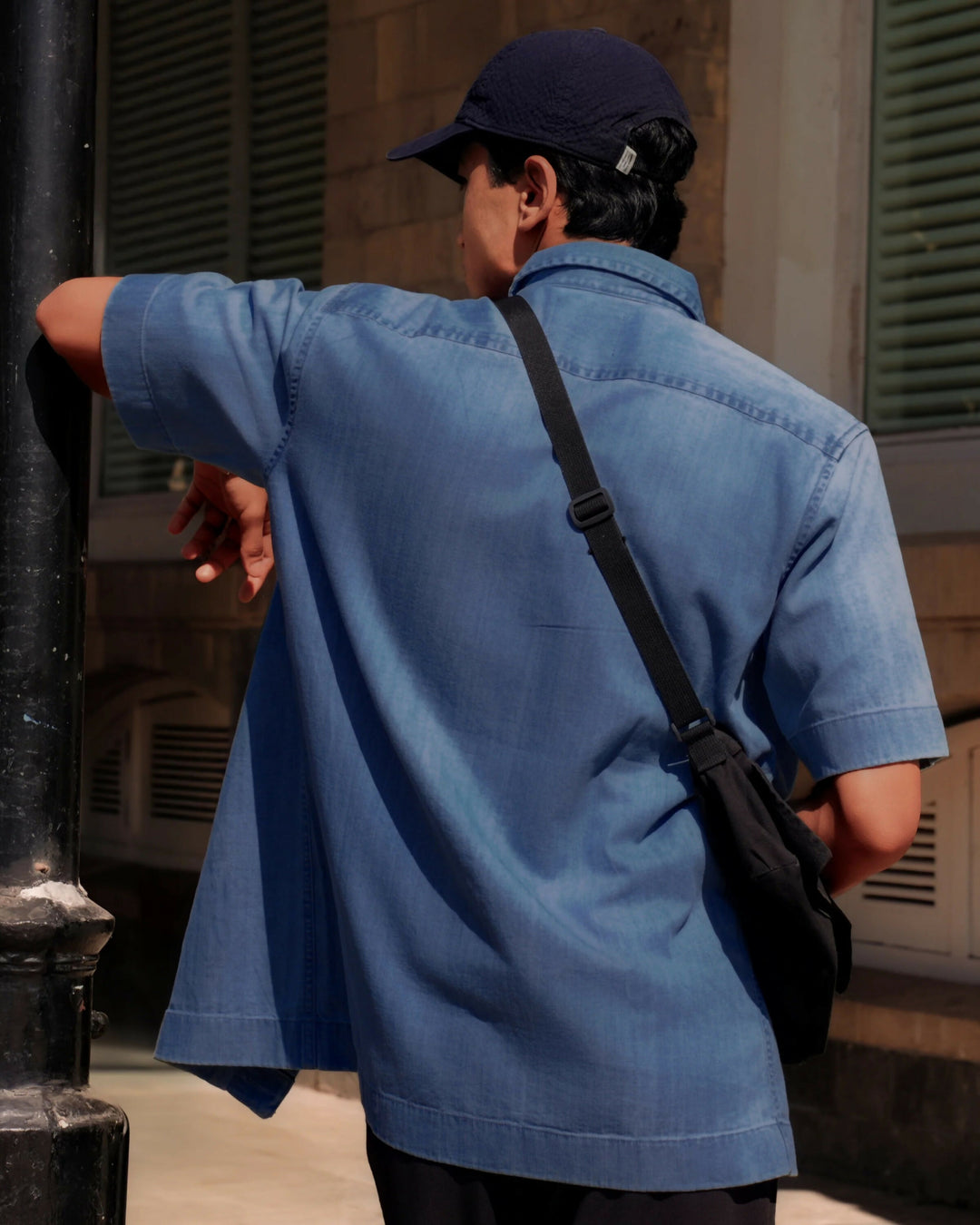 Mid Indigo Half-Sleeved Shirt