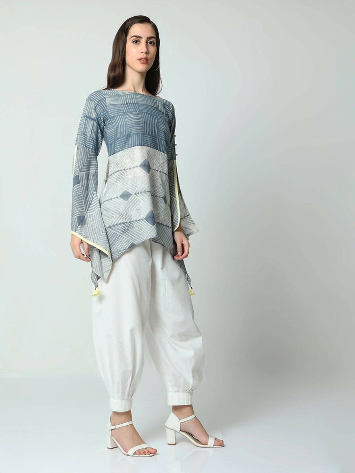 butterfly sleeve top with slits