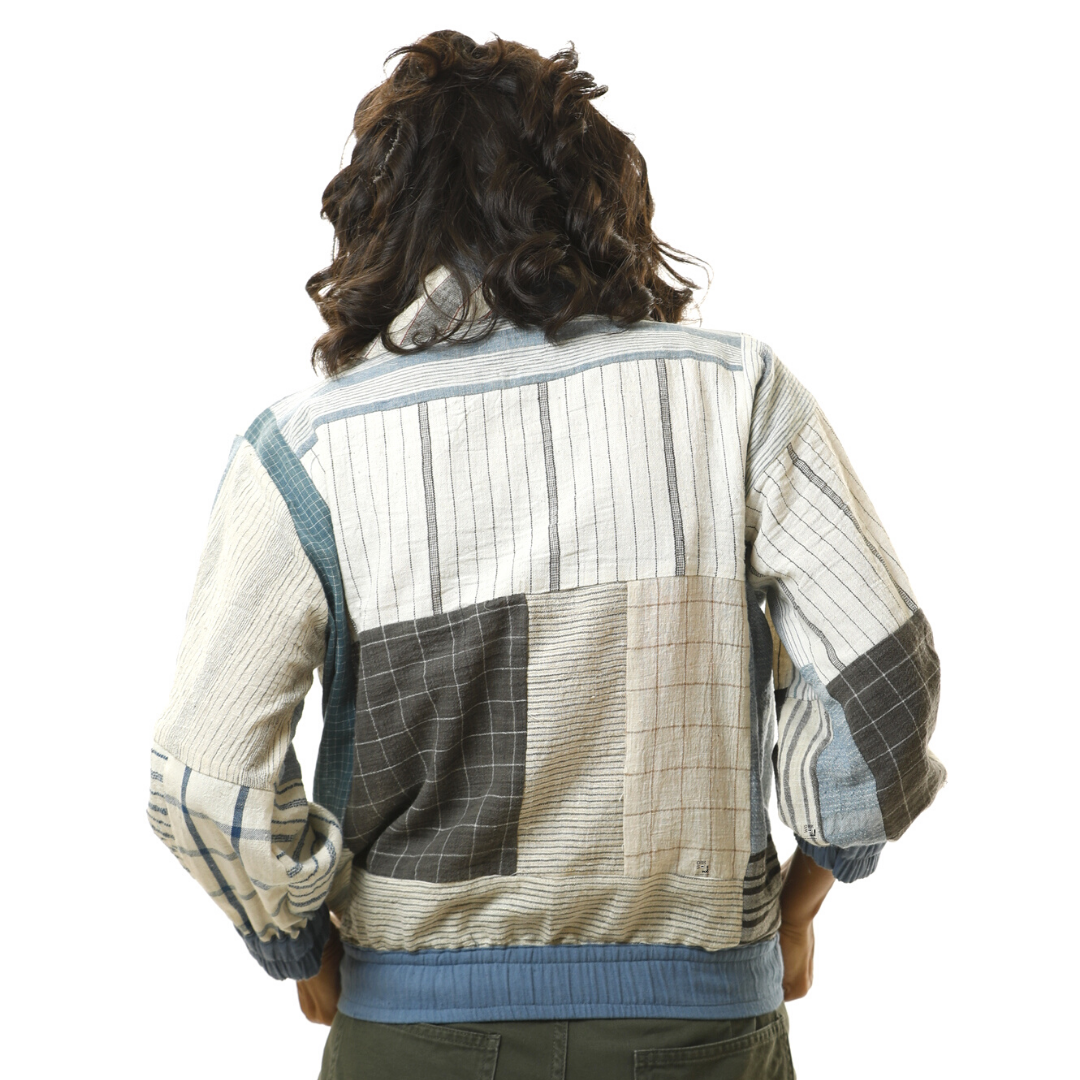 Patchwork Polo Sweatshirt