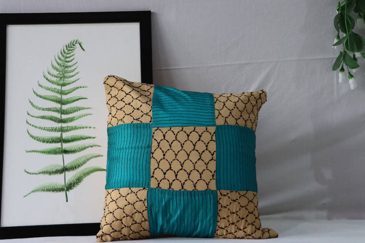 Green Silk Cushion Cover Set