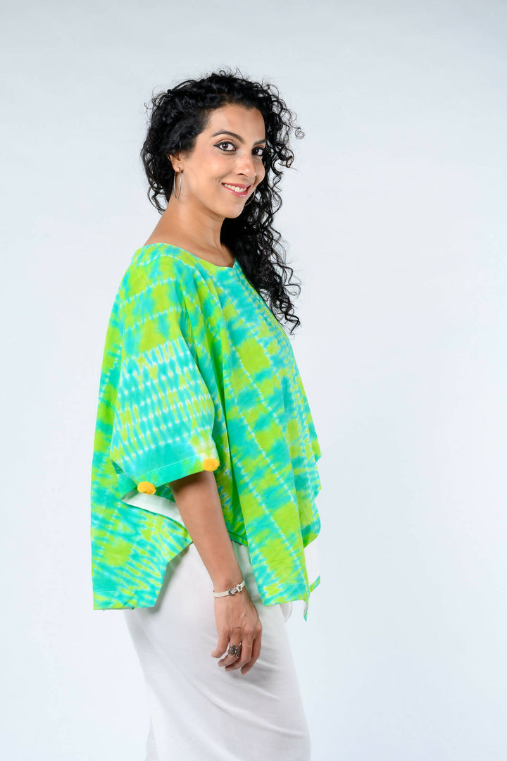 Shibori poncho top