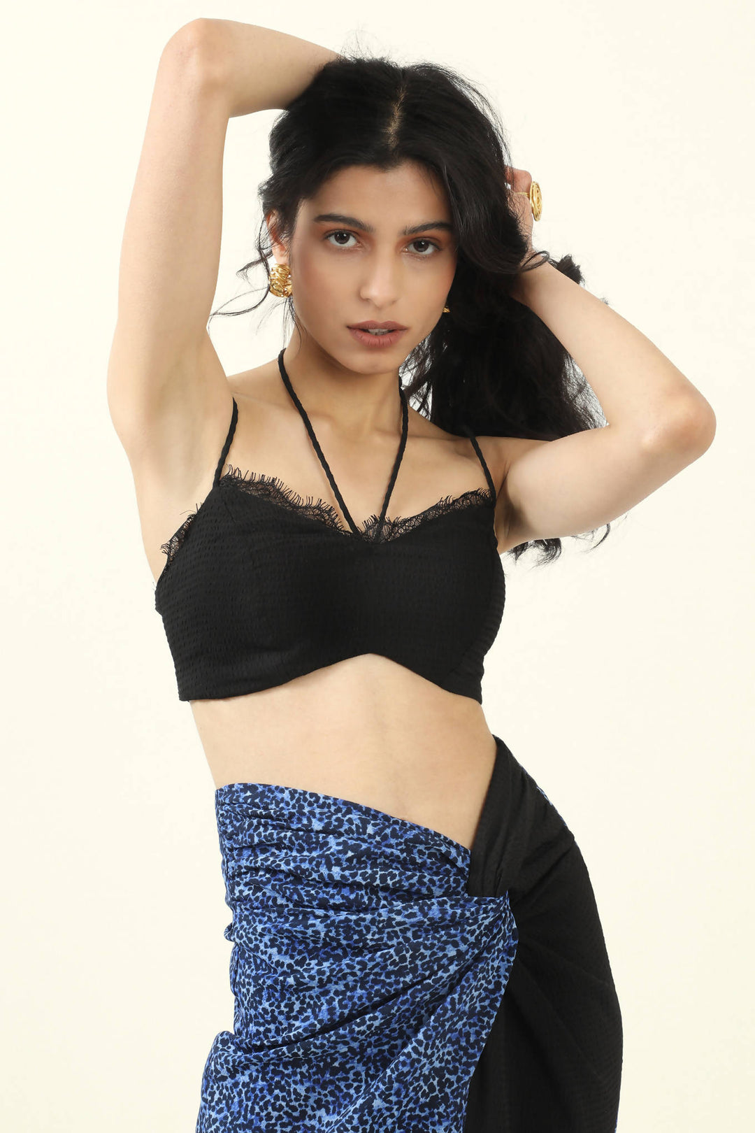 Black Seer Sucker Top
