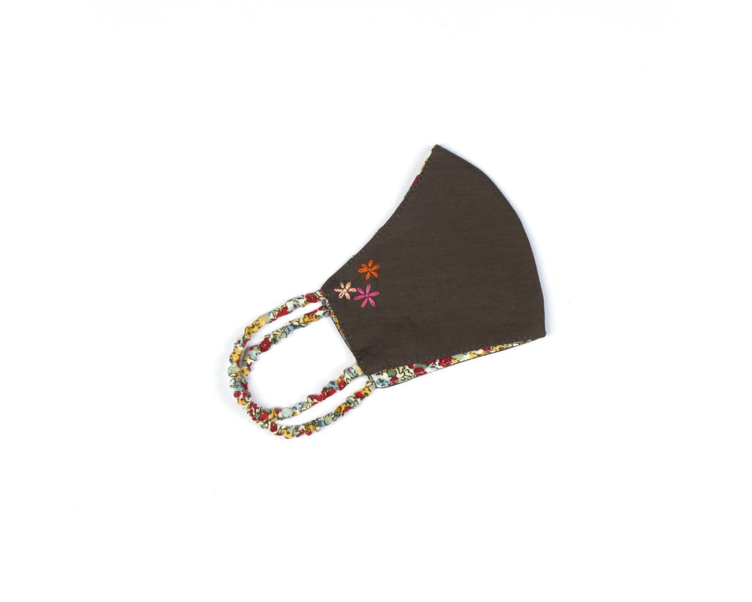 3 Flowers Floral Reversible Mask