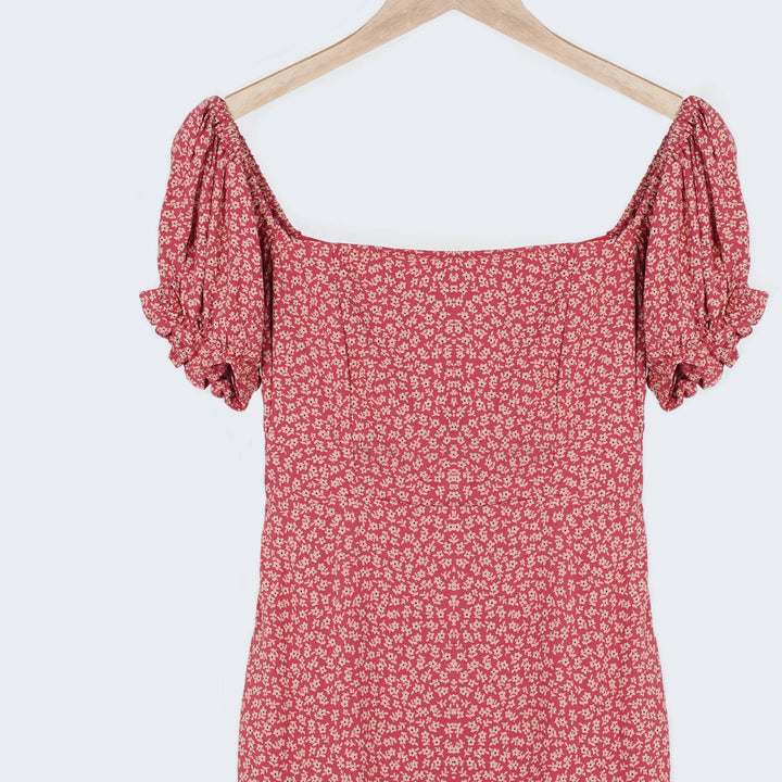 Red Ruffle Dress