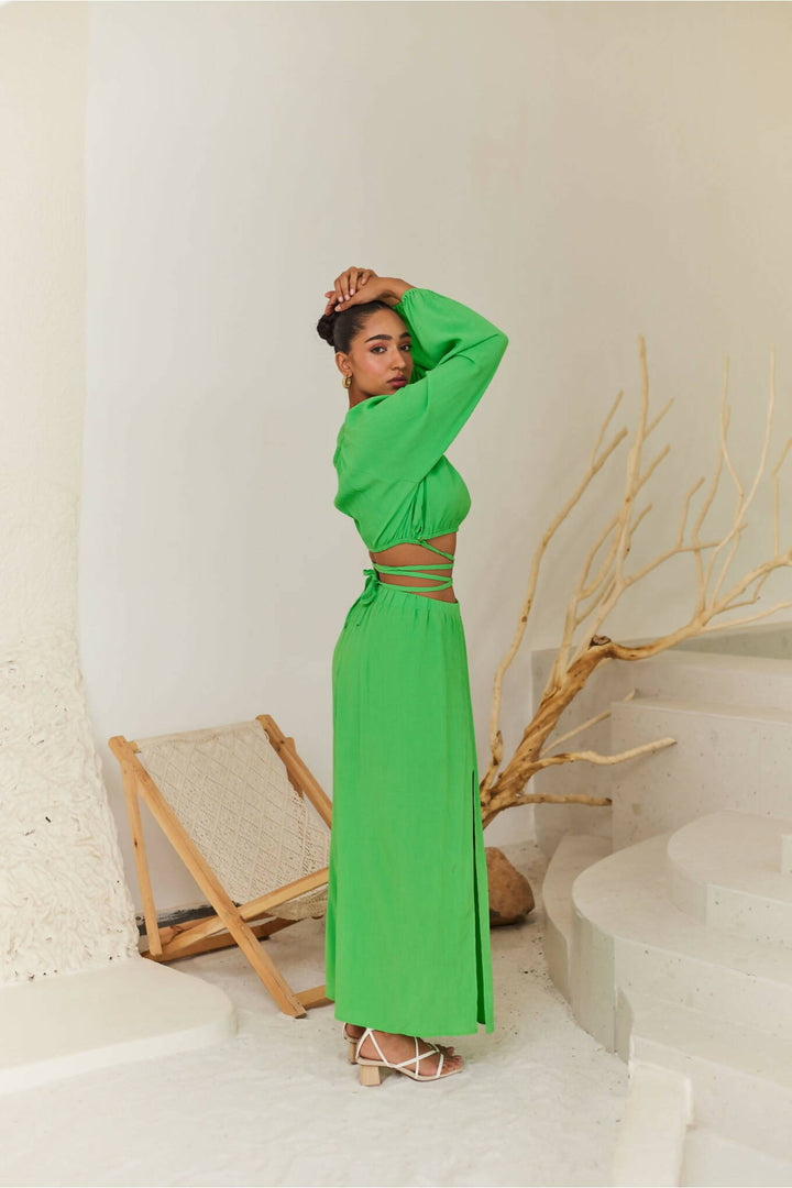 Green Midi Skirt