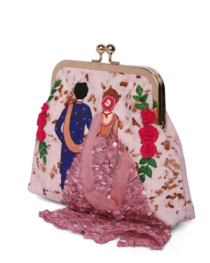 Upcycled Mitwa Clutch - Desi