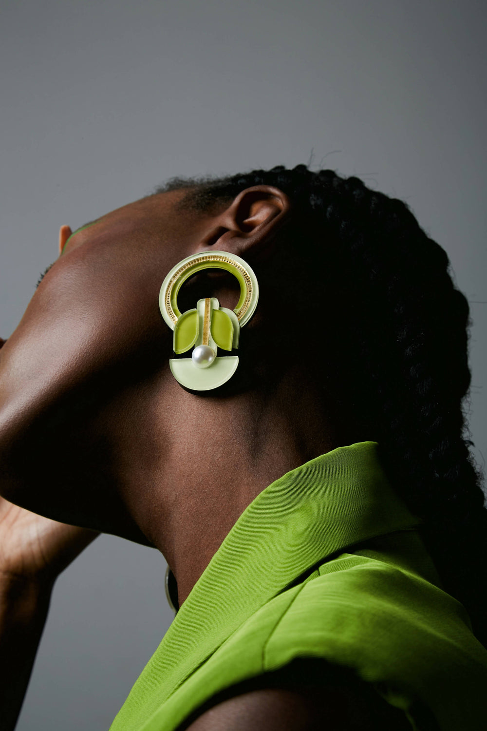 Perola Green Earrings