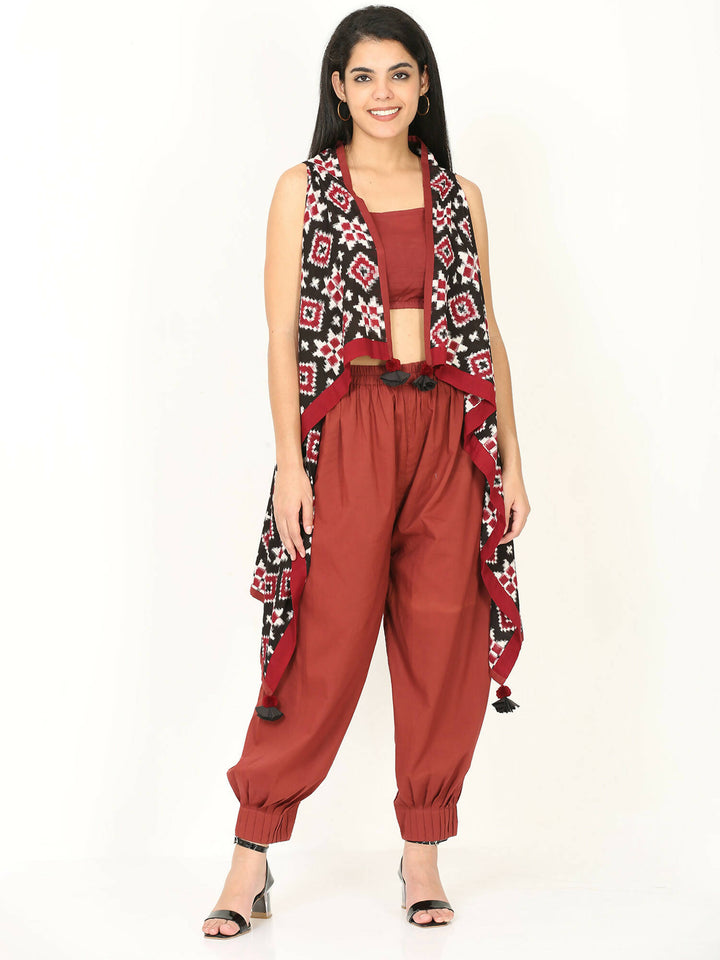 Double ikat cape