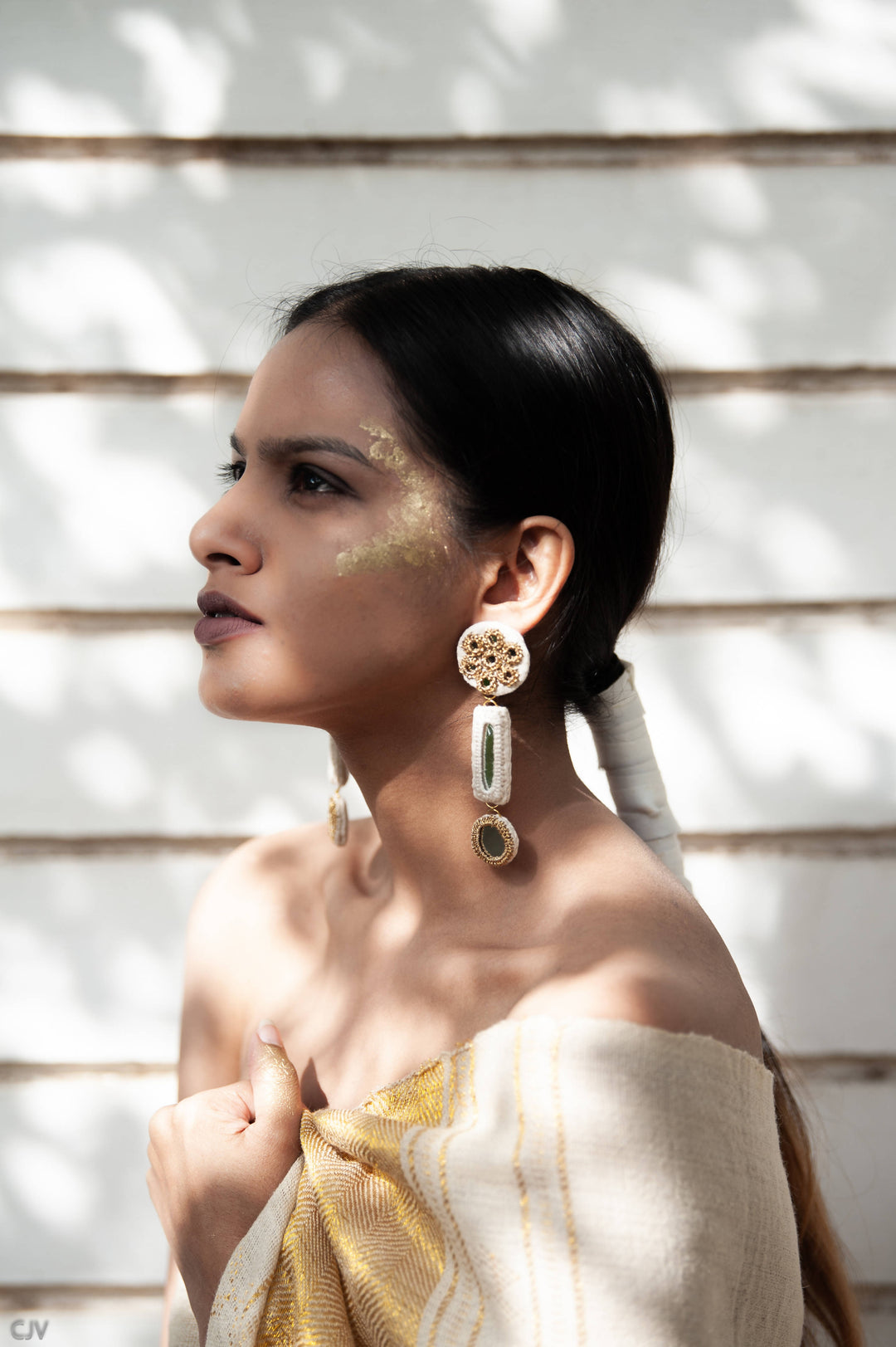 Gold Mirror Danglers