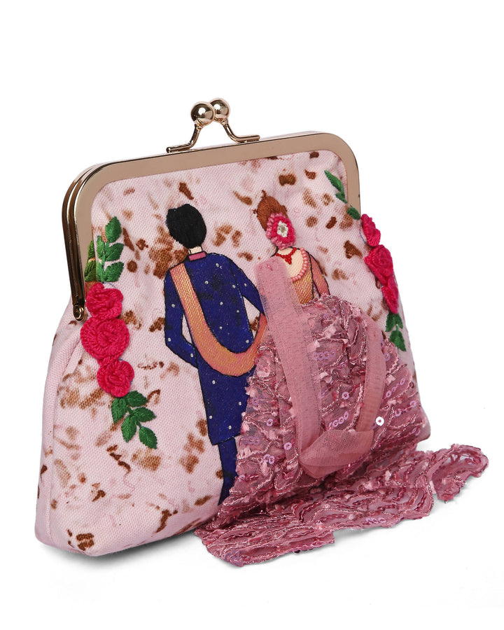 Upcycled Mitwa Clutch - Desi