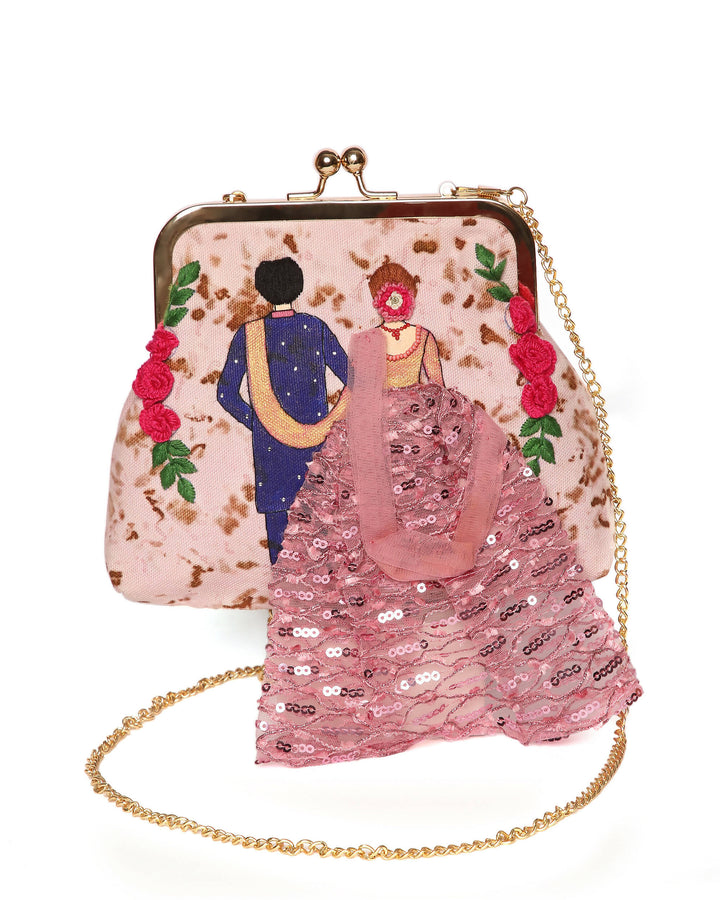 Upcycled Mitwa Clutch - Desi