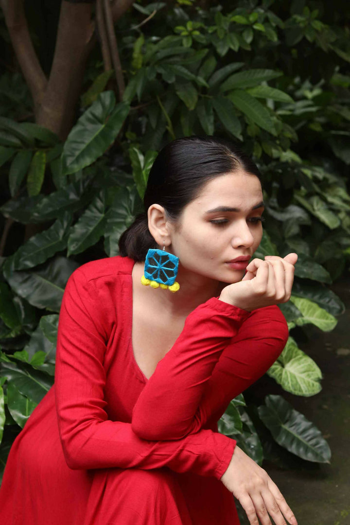 RANGOLI TEXTILE EARRING