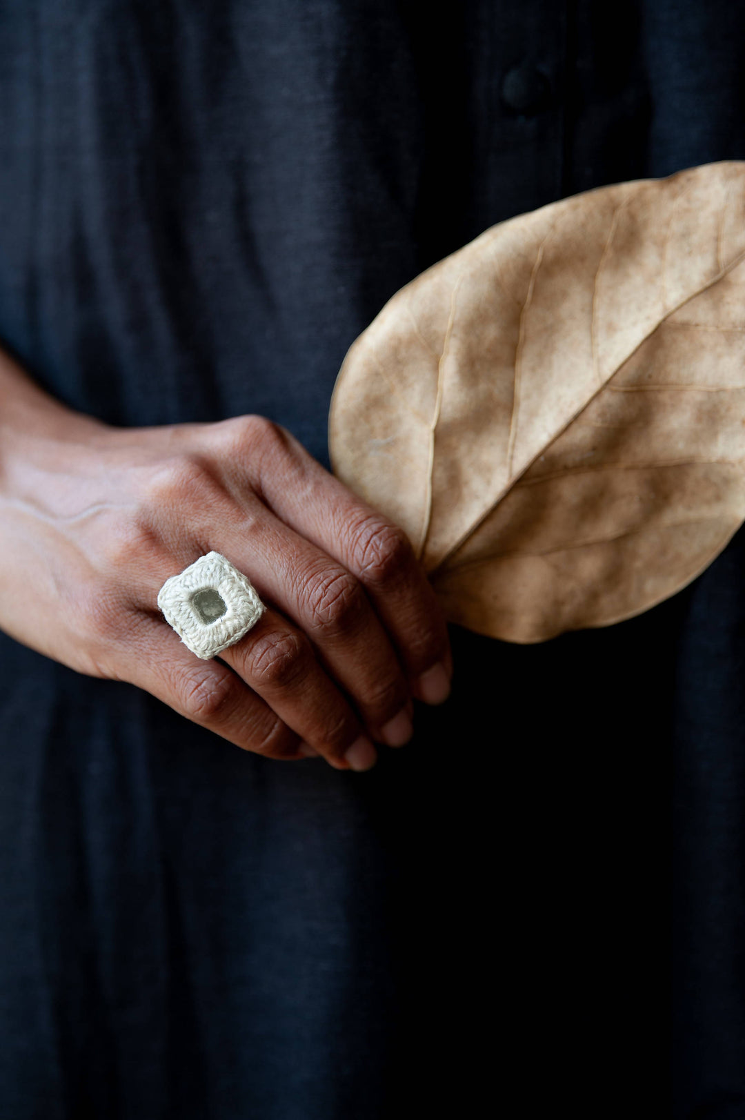 White Square Mirror Ring