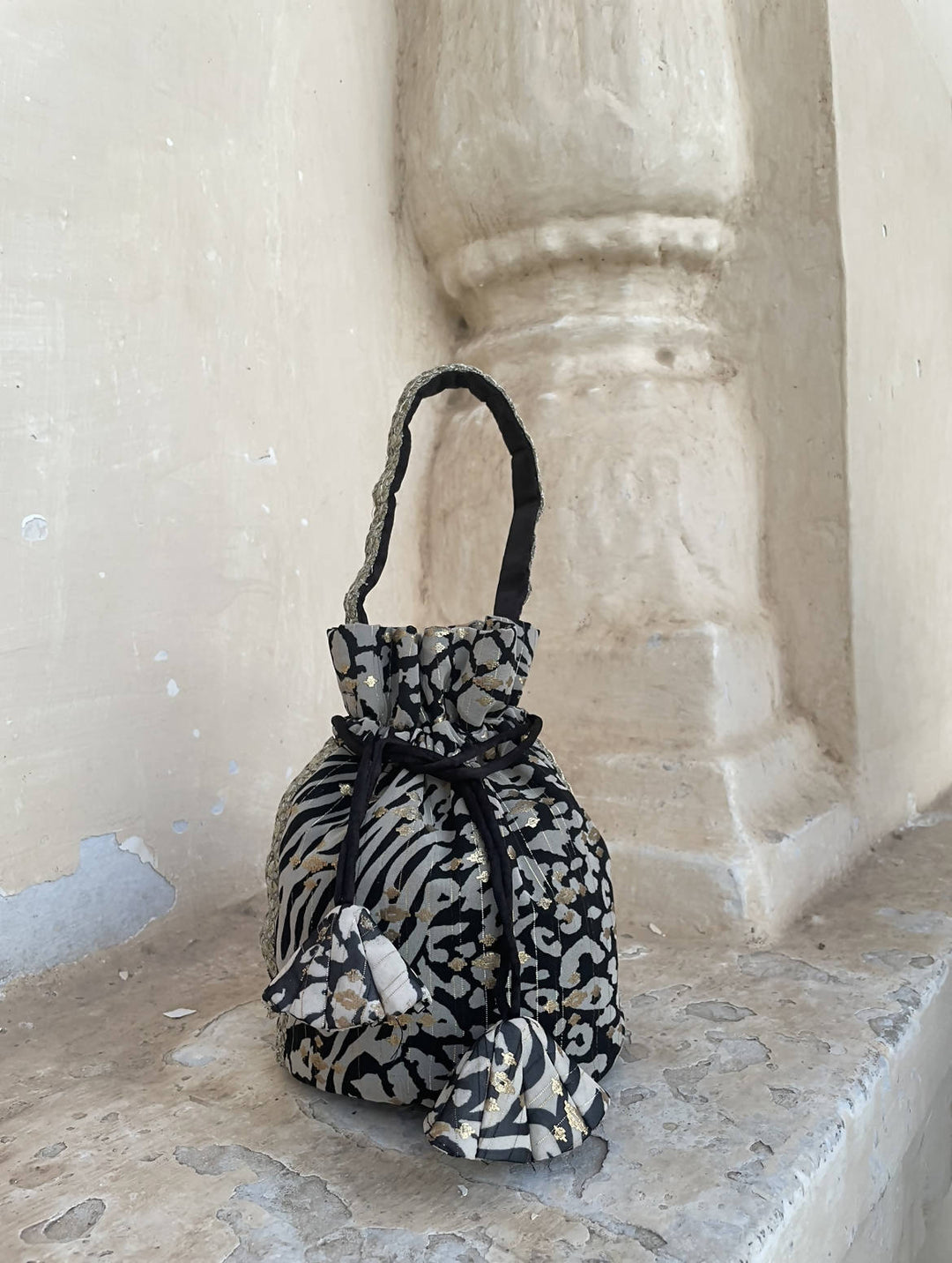 Black Shibori Polti Bag