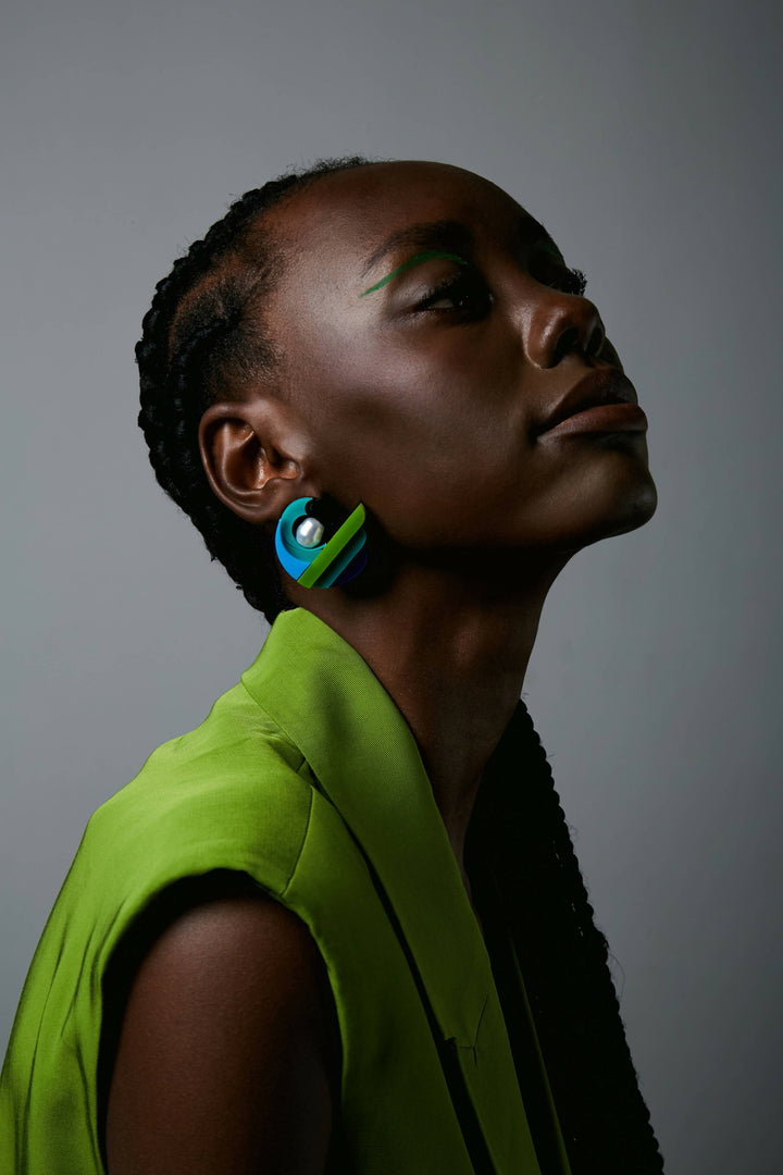 Forest Run Blue Earrings