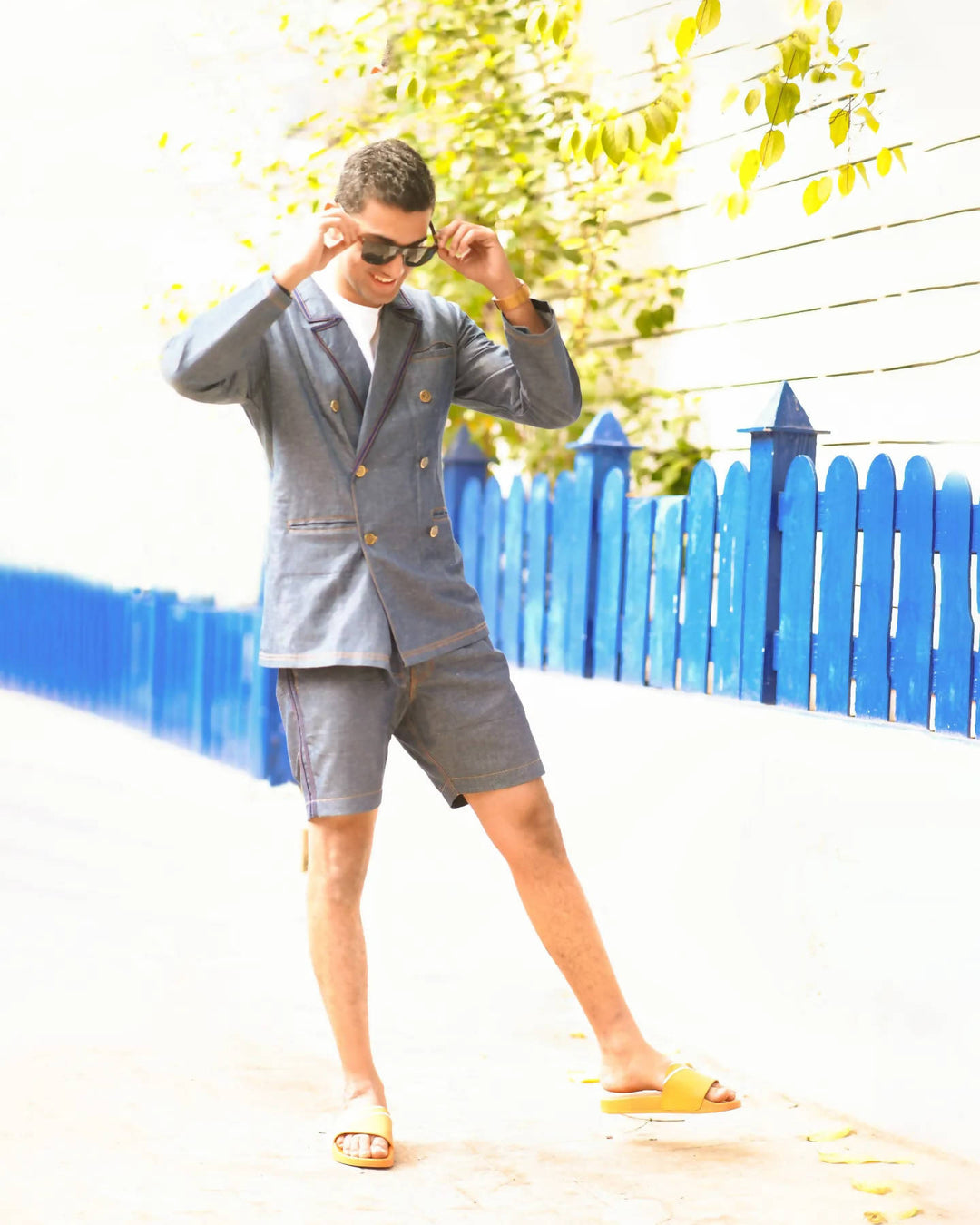 The Blue Grey Denim Ensemble