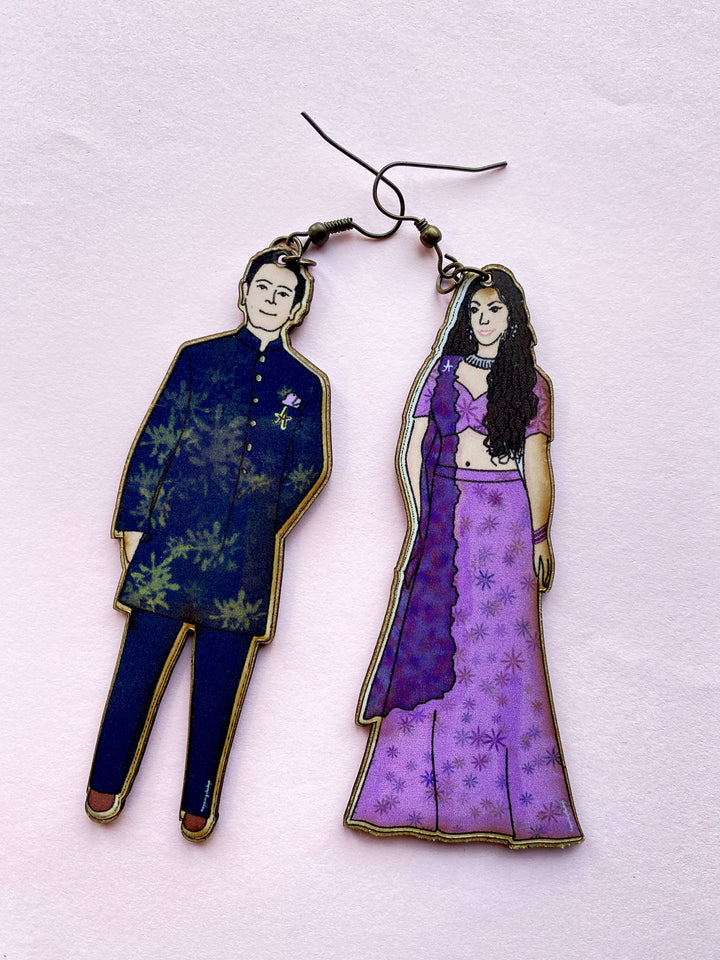 Customised Couple Earrings