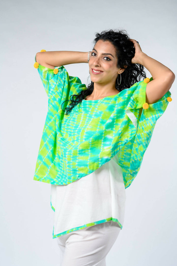 Shibori poncho top
