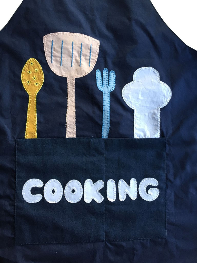 DIY Aprons For Kids - Blue