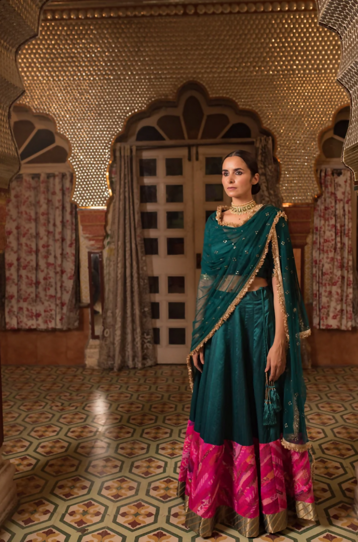 Teal Lehenga