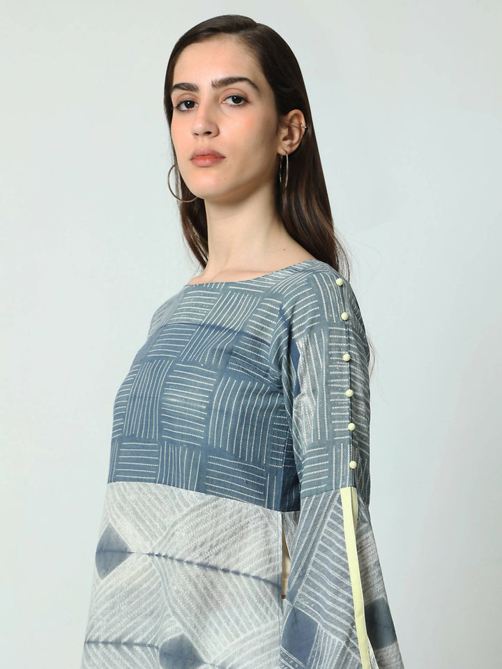 butterfly sleeve top with slits