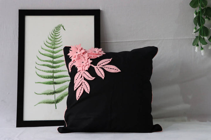 Pink Flower Cushion Cover Set