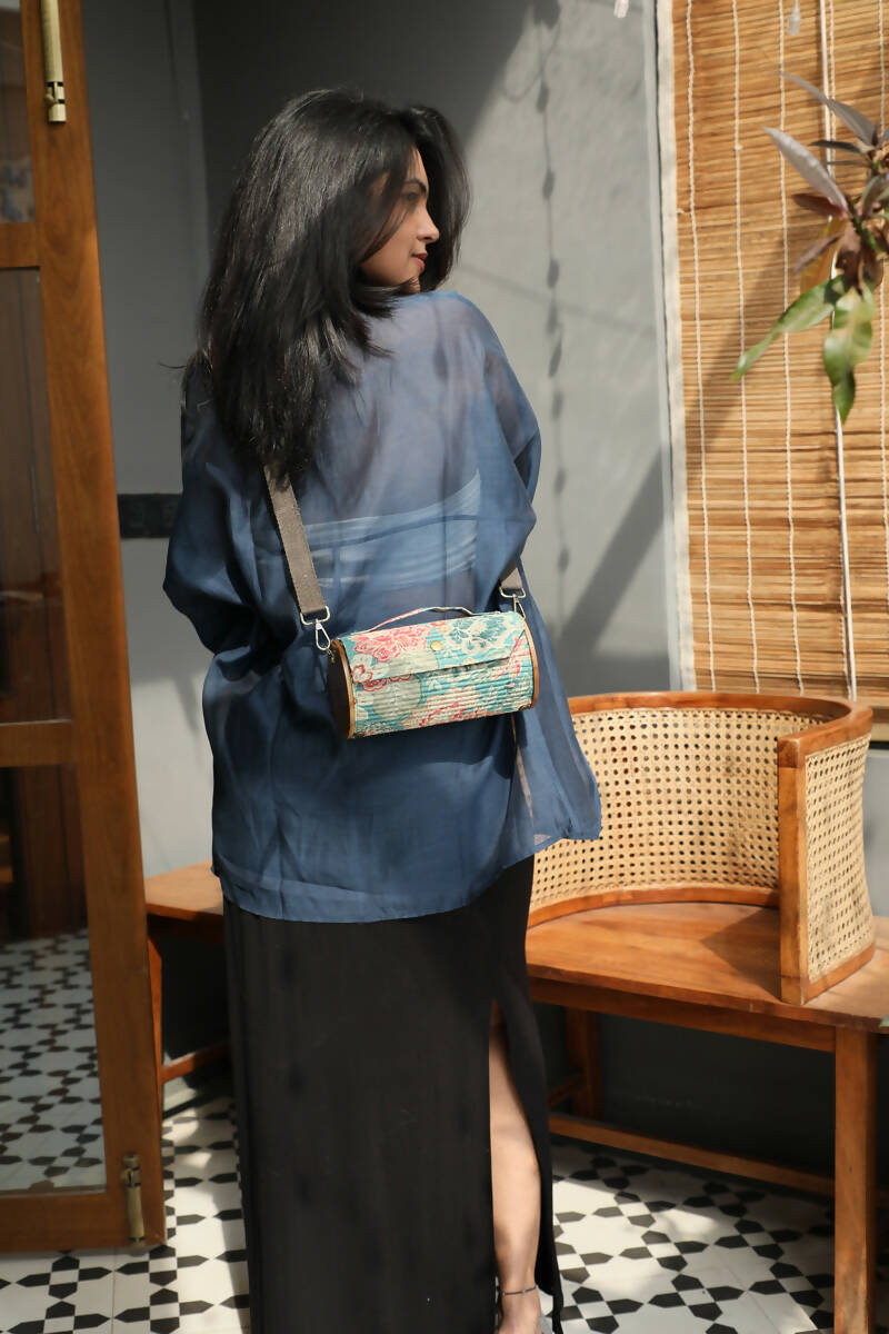 Gift Combo- Round clutch blue