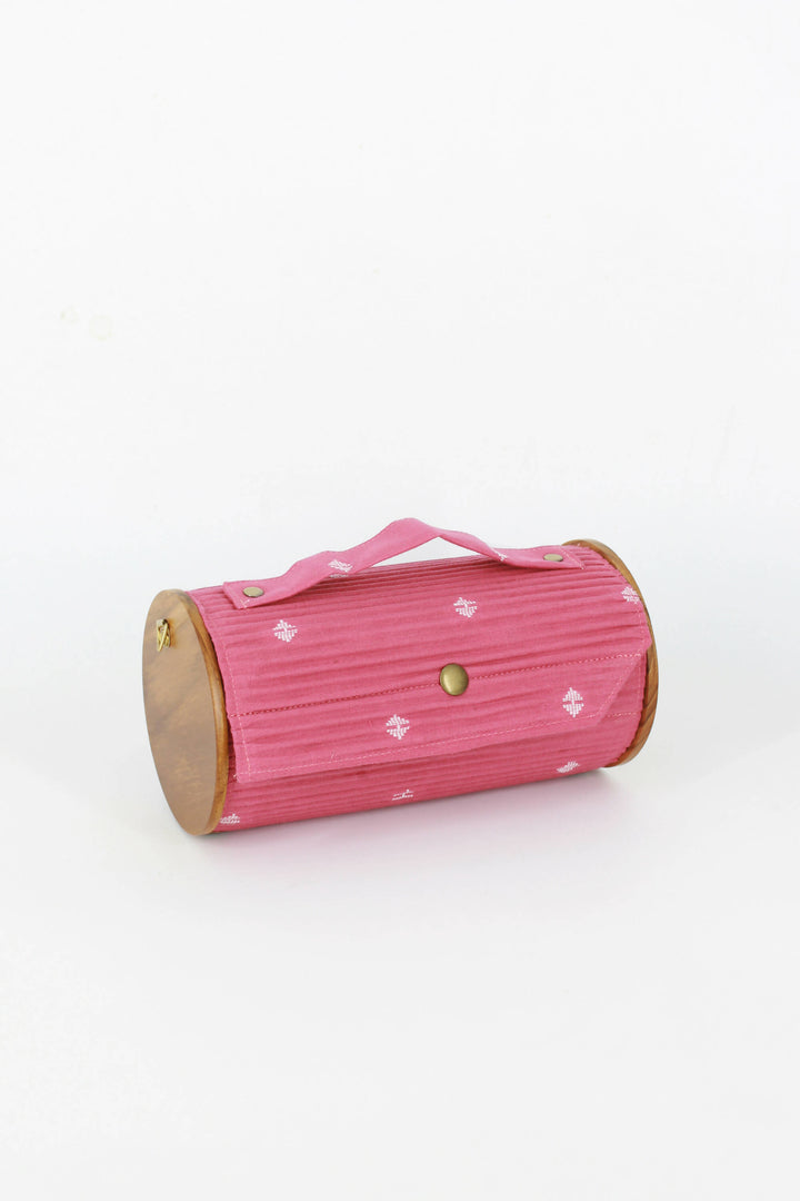 Mauve Round Clutch - Single Sleeve