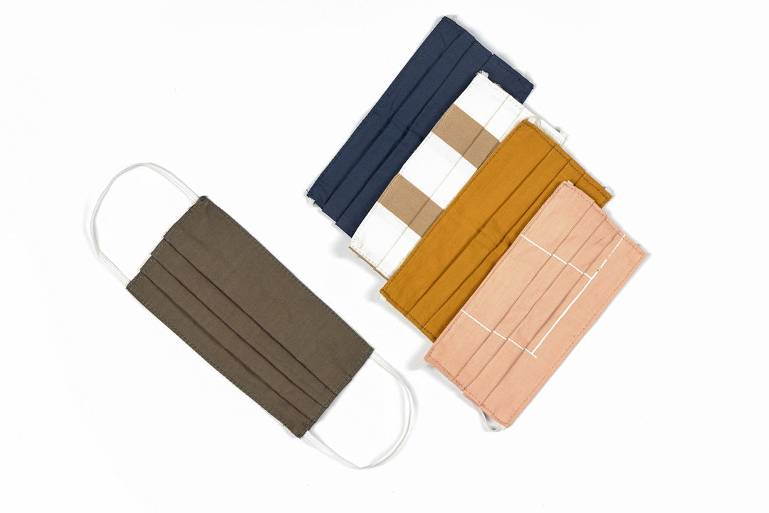 3-Ply Solid Face Mask - Set Of 5