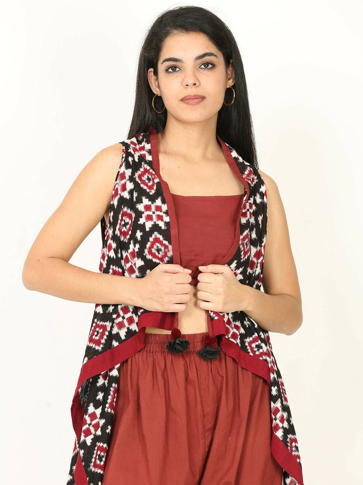 Double ikat cape
