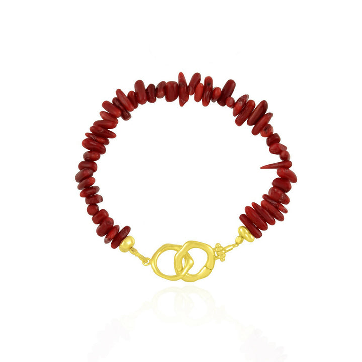 Coral Beaded Bracelet
