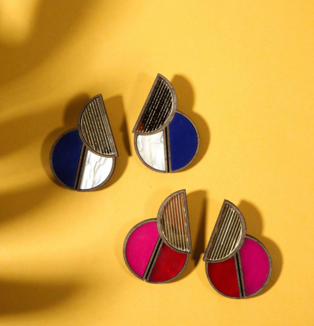 Wooden Rounds Earrings