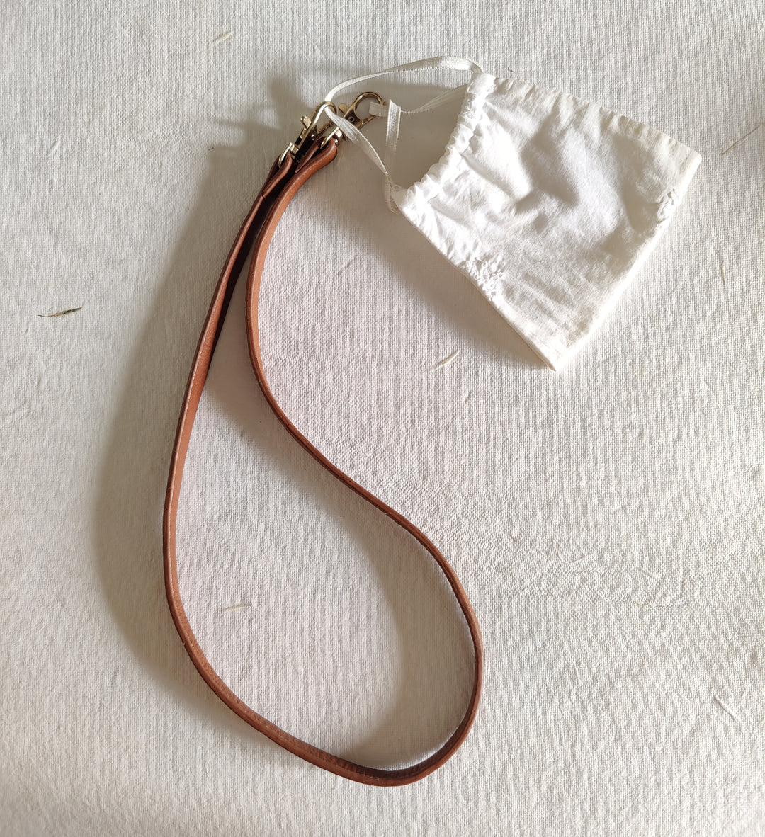 Tan Leather Mask Chain