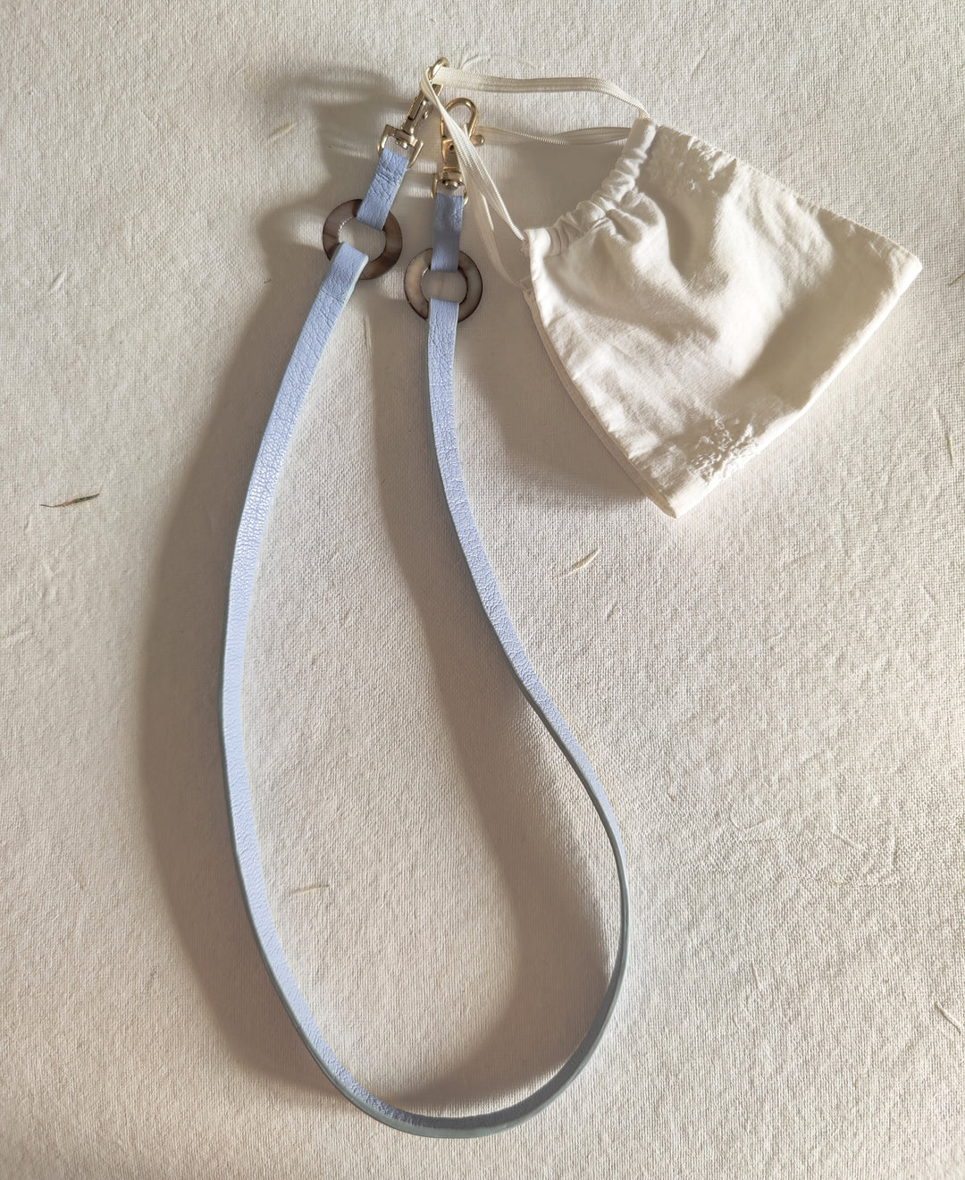 Blue Leather Mask Chain