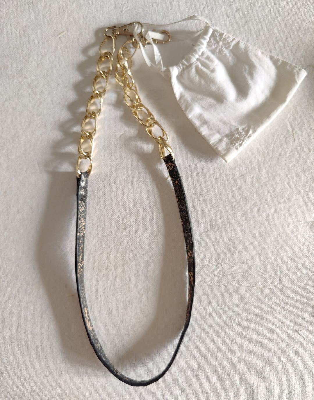 Black Foiled Mask Chain