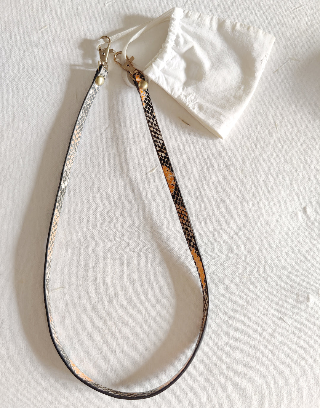 Foiled Leather Mask Chain