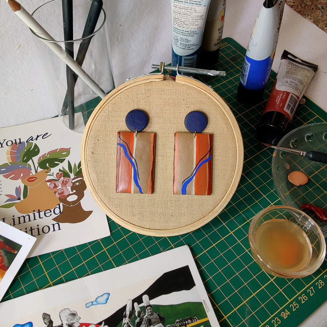 Brick Earrings