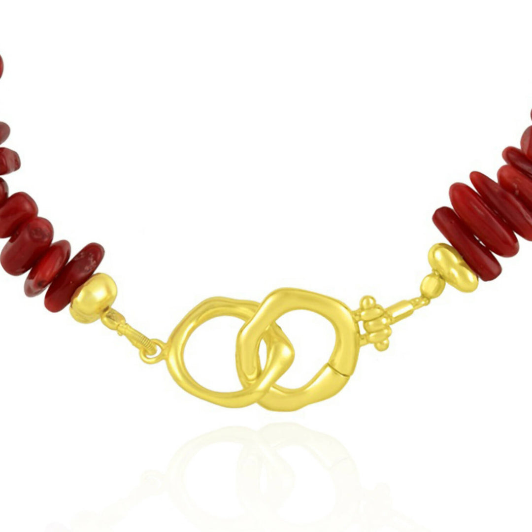 Coral Beaded Bracelet