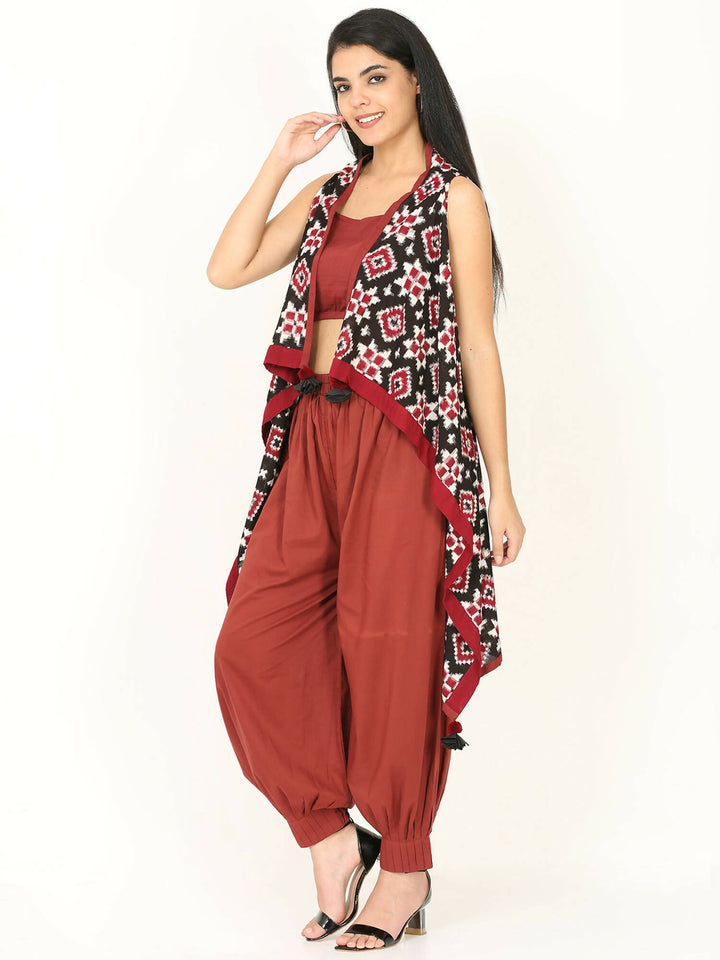 Double ikat cape