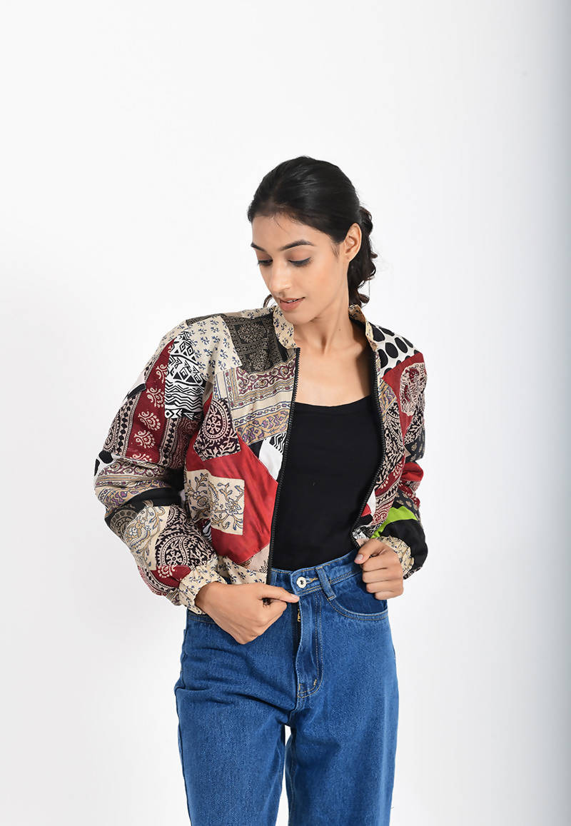 Scarf Print Reversible Bomber Jacket - Women - Ready-to-Wear