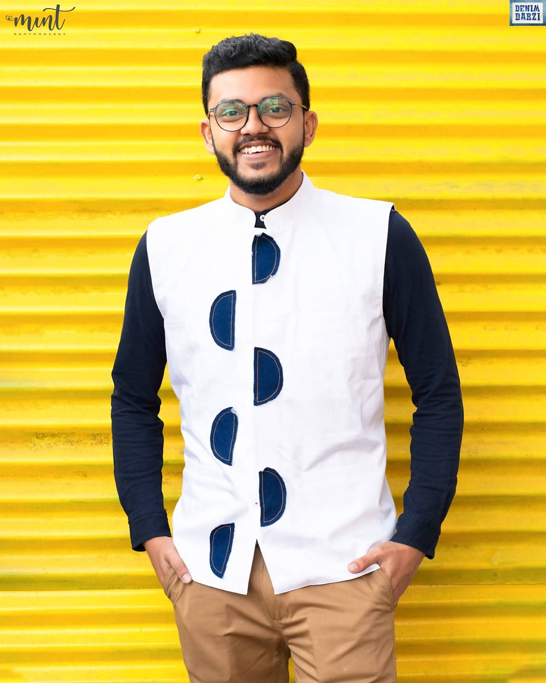 Denim Hemicycle Waistcoat