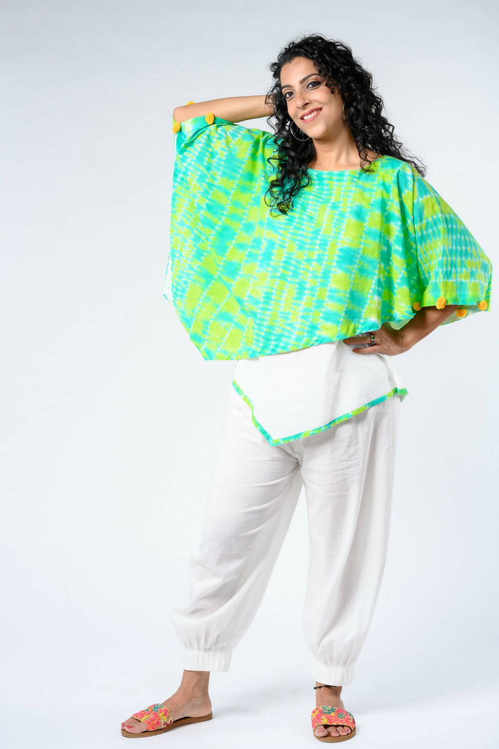 Shibori poncho top