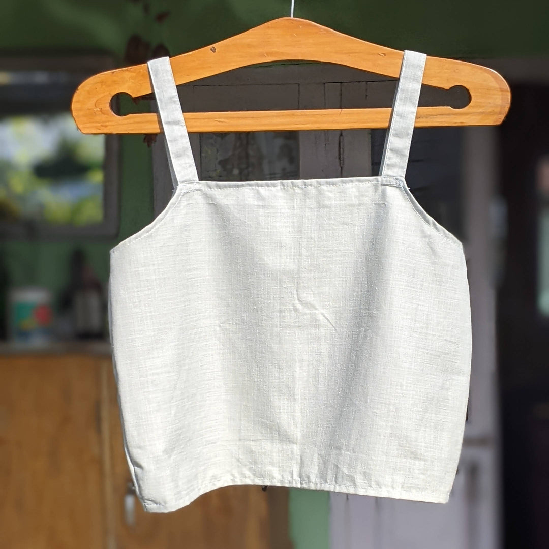 Button Bell Crop Top