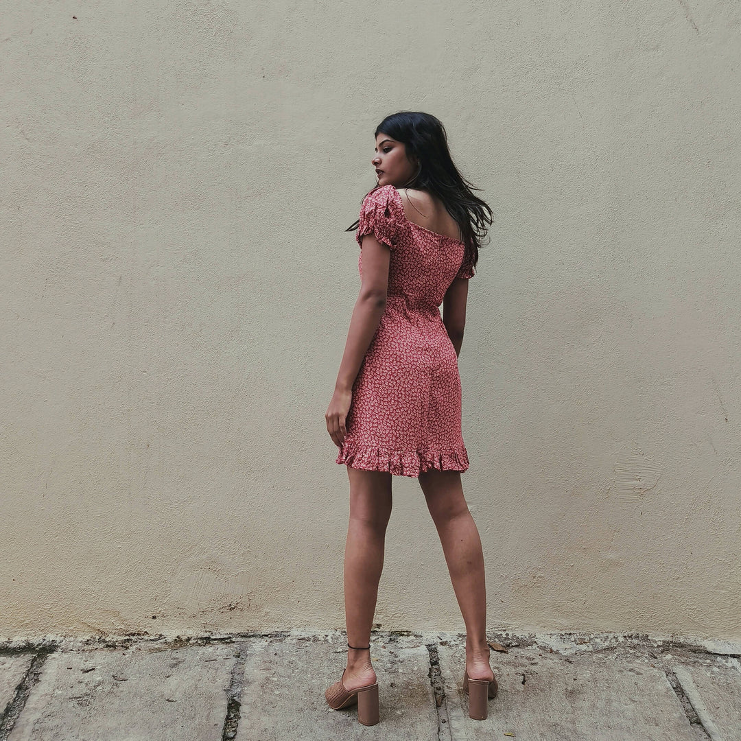 Red Ruffle Dress