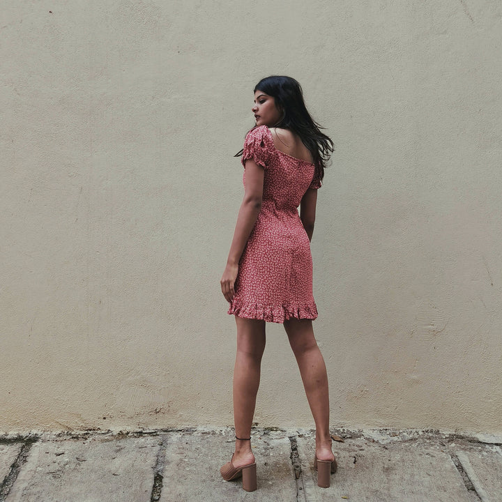 Red Ruffle Dress