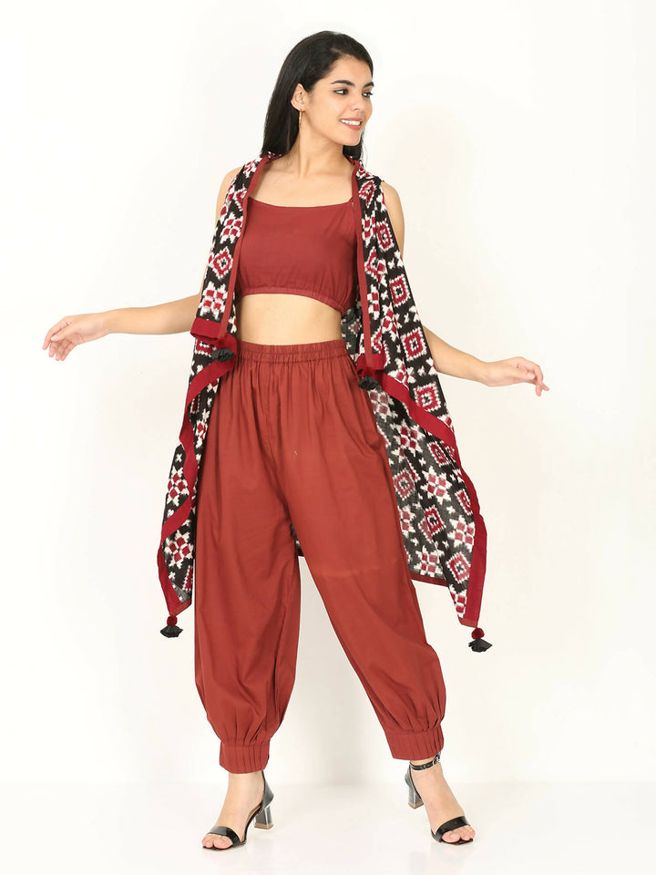 Double ikat cape