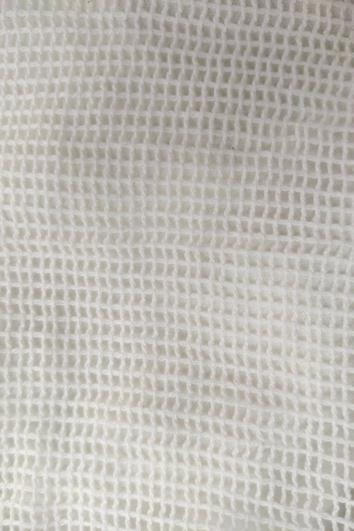 White Mesh Midi Dress