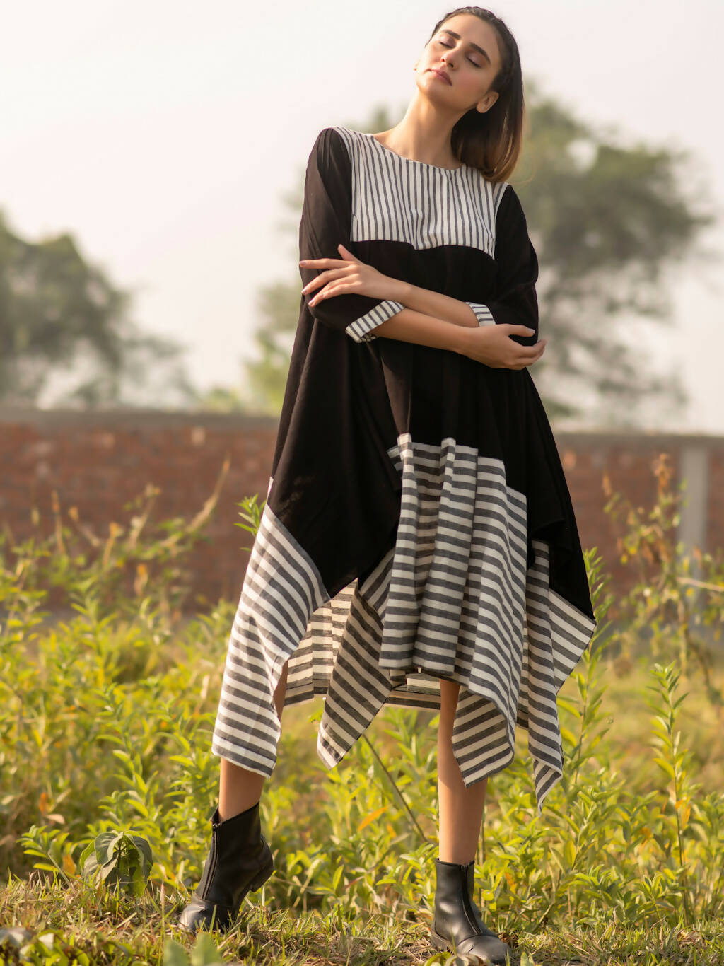 Black handkerchief shop dress